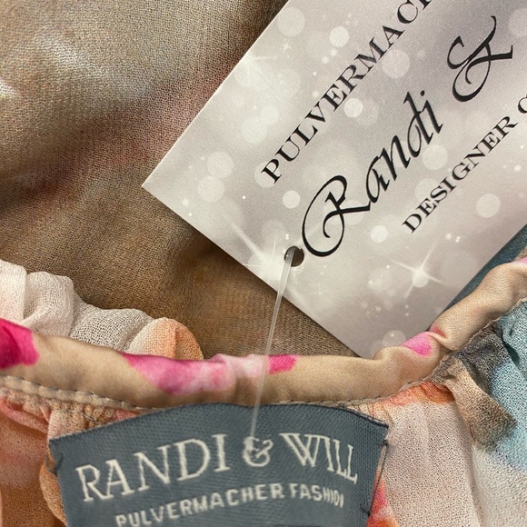 Beach Cover up BLUE TROPICAL style - Picture 5 of 5